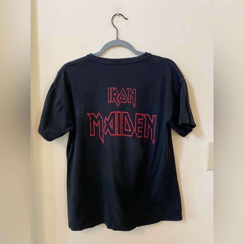 Iron Maiden Graphic Band T-Shirt Black Front Art Back Logo Size M - Picture 6 of 6